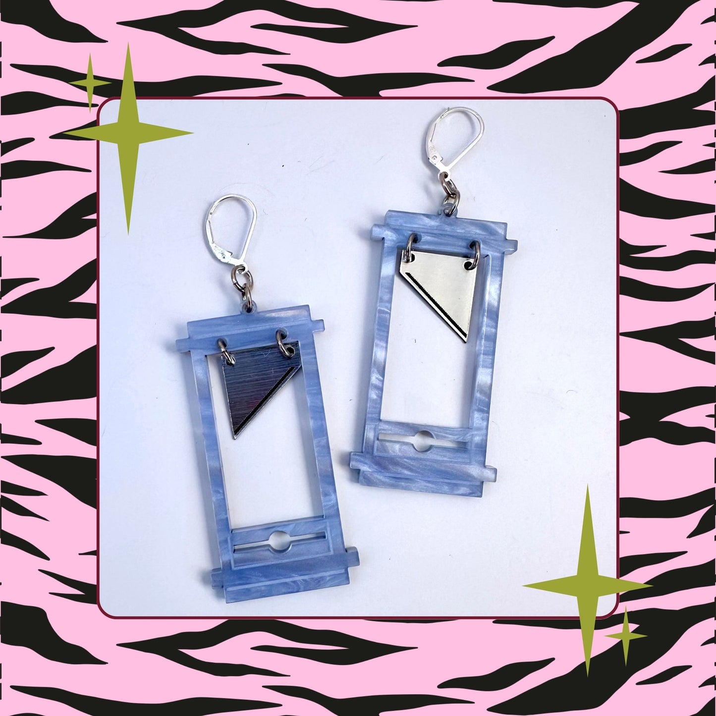 Mini Guillotine Earrings : Multiple Colors