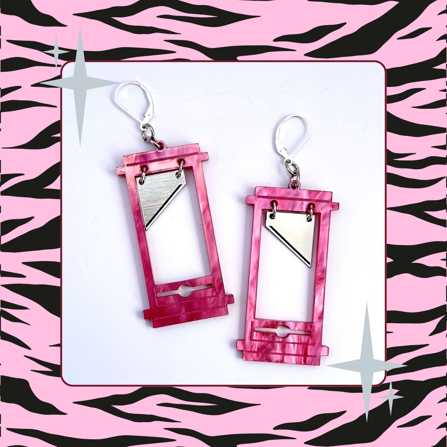 Mini Guillotine Earrings : Multiple Colors