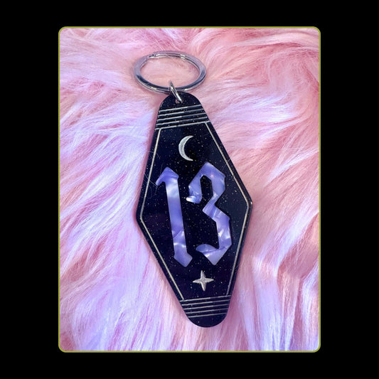 Lucky 13 Hotel Keychain