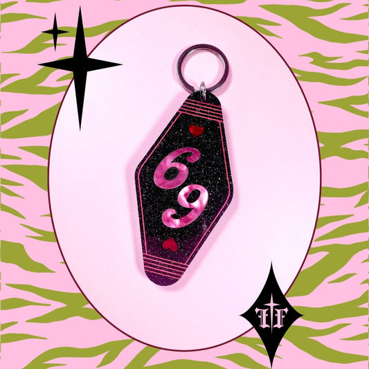 69 Love Hotel Keychain