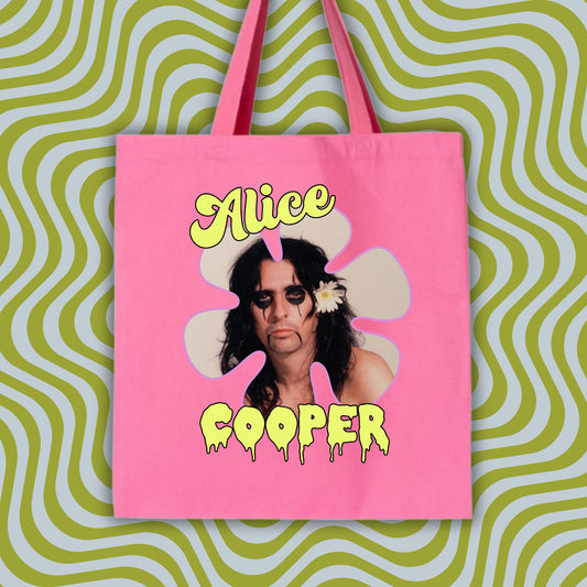 Alice Cooper Daisy Pink Tote Bag