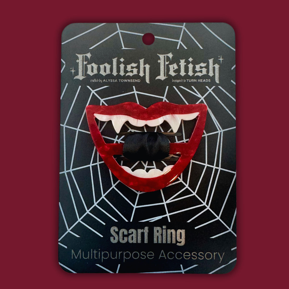 Vampire Smile Scarf Ring