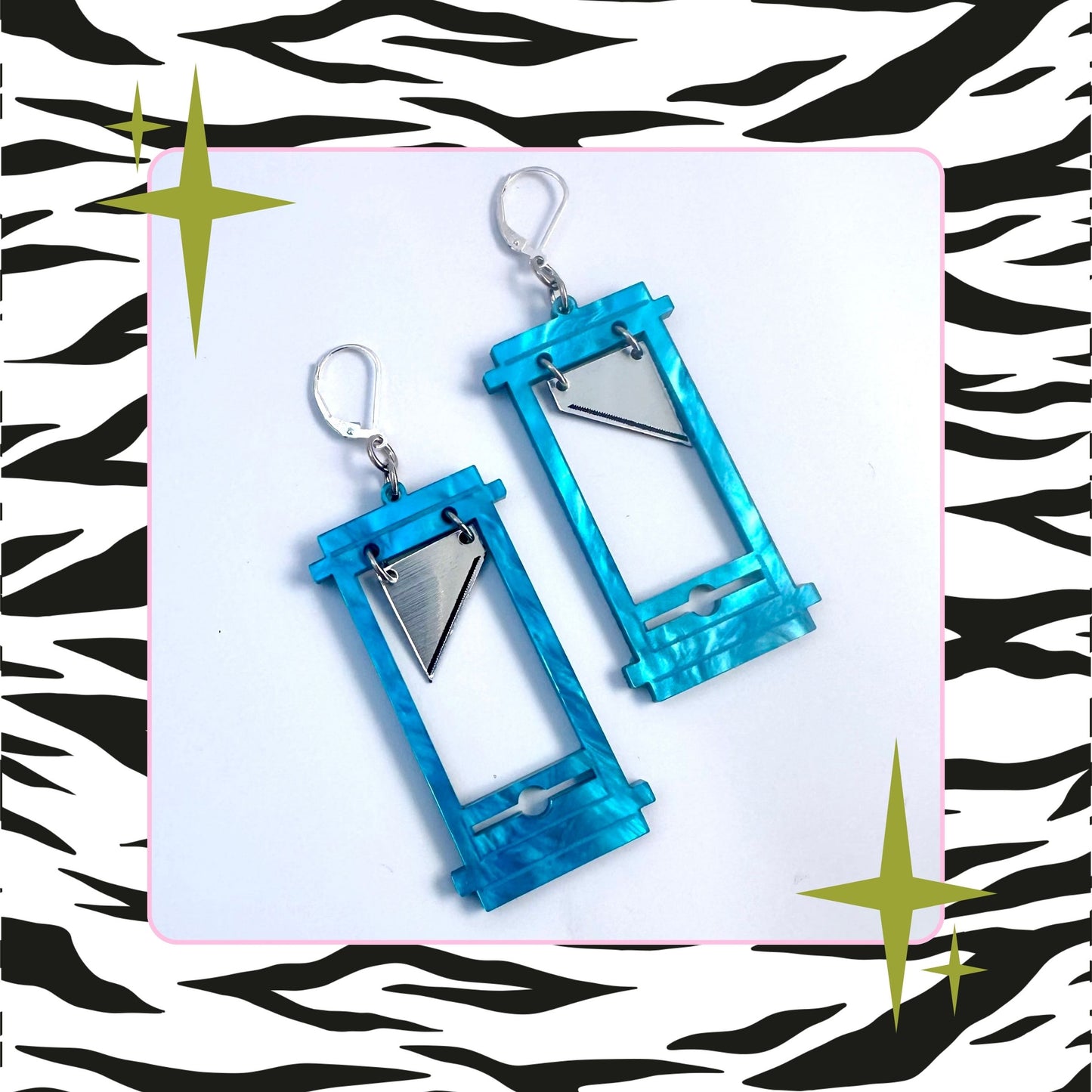 Mini Guillotine Earrings : Multiple Colors