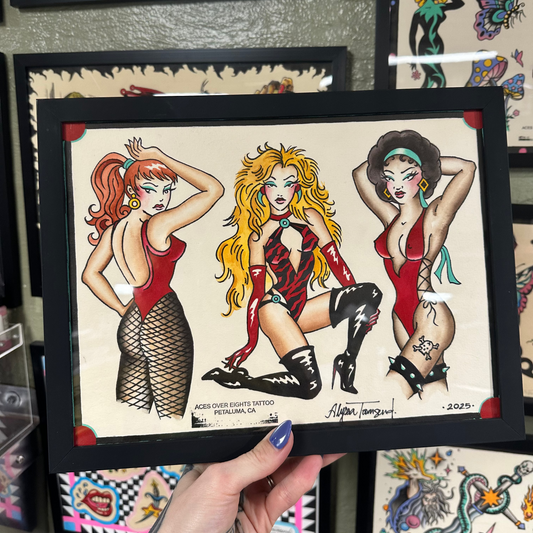 flash sheet of 80s pinups