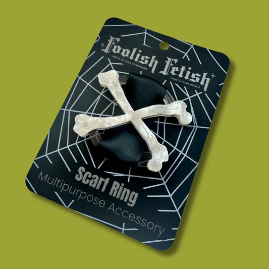 Crossbones Skeleton Scarf Ring