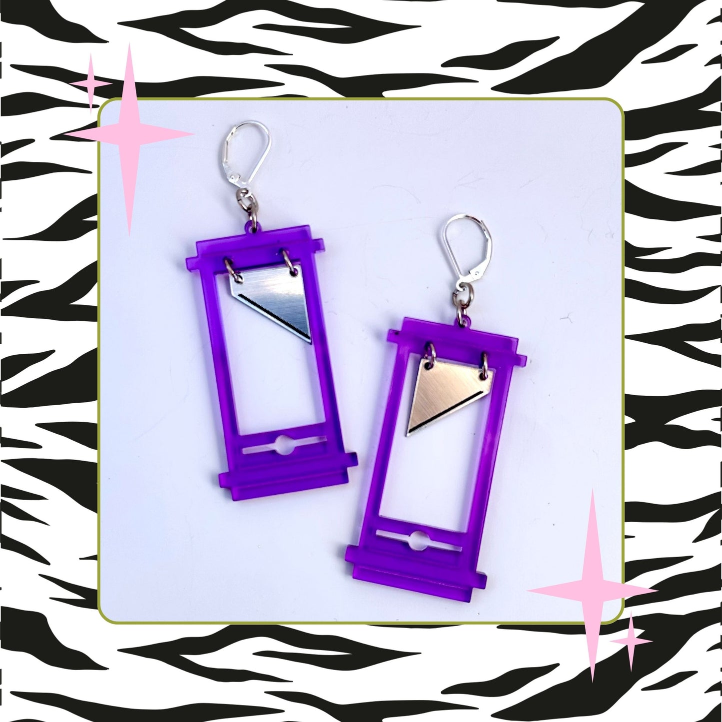 Mini Guillotine Earrings : Multiple Colors