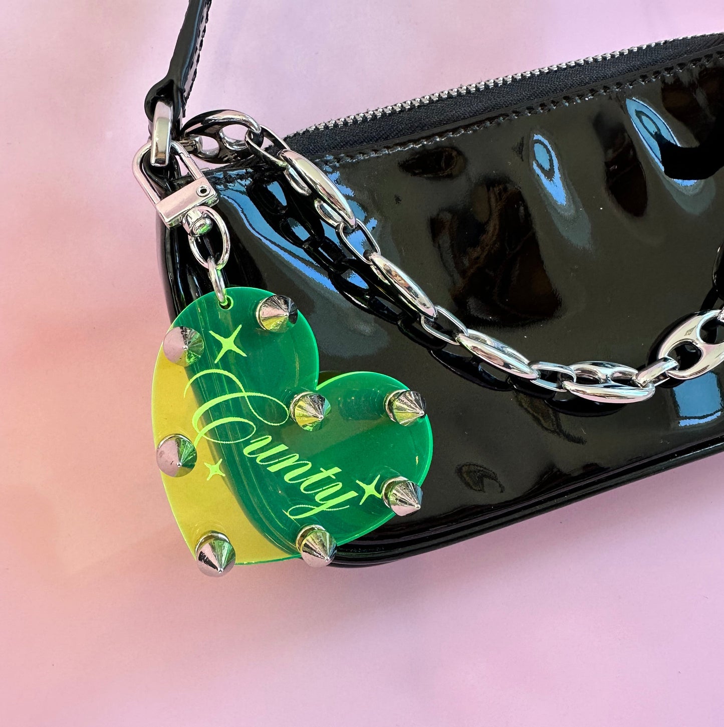 Cunty Studded Keychain/Bag Charm