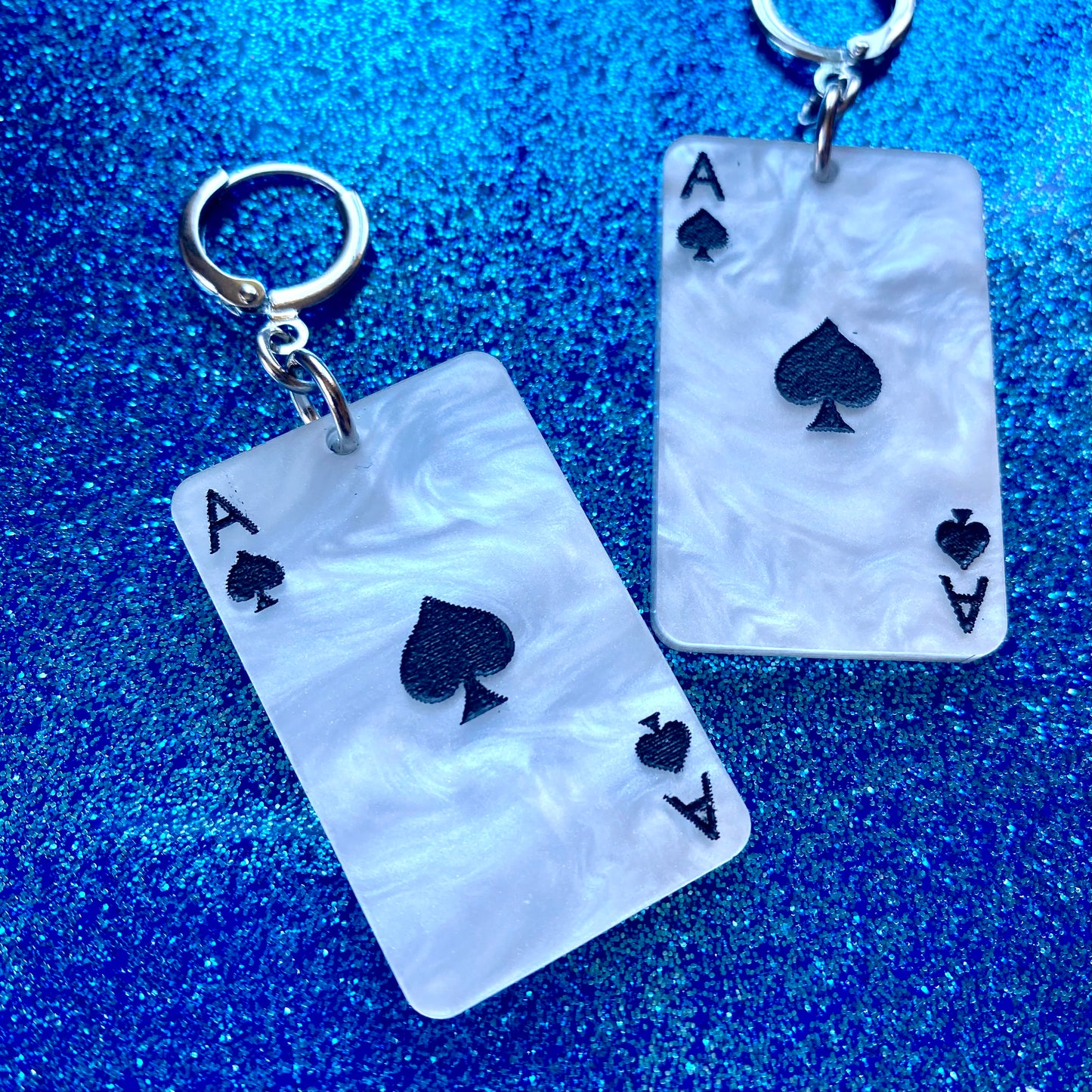 Aces of Spades Card Earrings