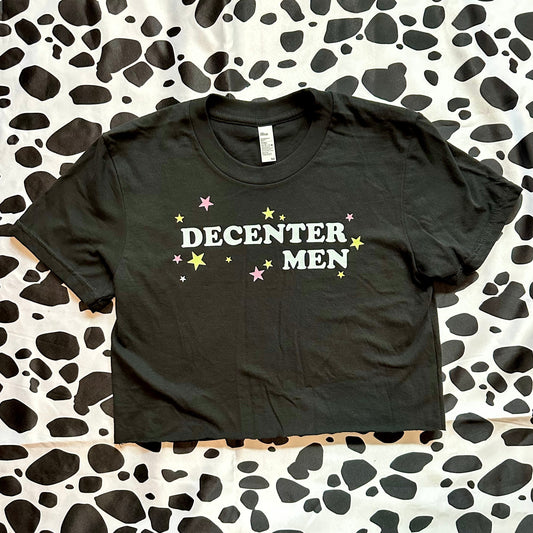 Decenter Men Feminist Black Crop Top