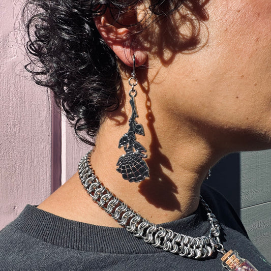 RESTOCKED : Tangled Rose Earrings