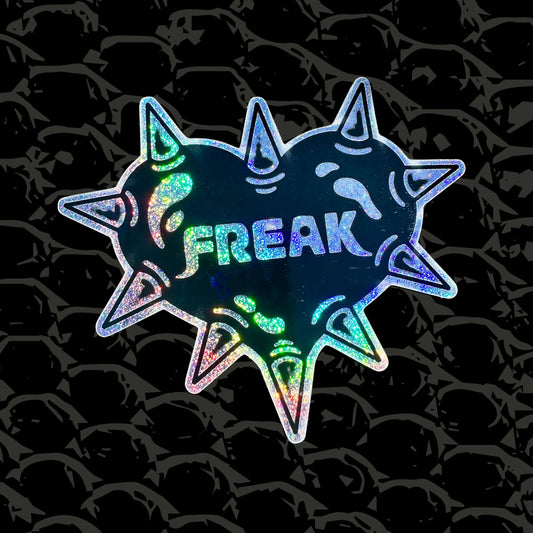FREAK Studded Heart Shiny Sticker