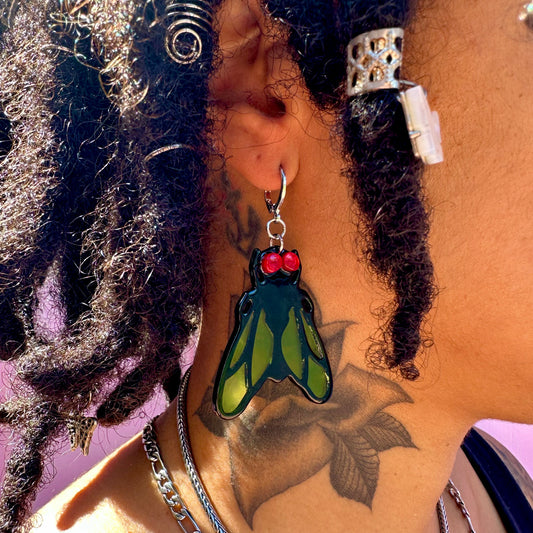 Human Fly Bug Earrings