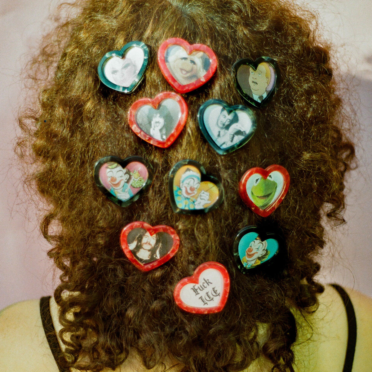 Heart Photo Frame Hair Clip Set : 2 Colors