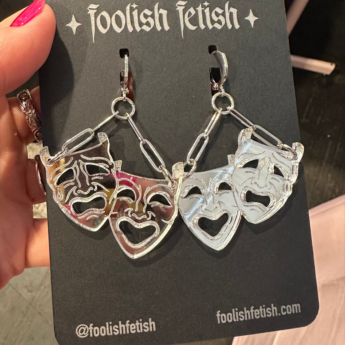 Comedy Tragedy Mask Earrings
