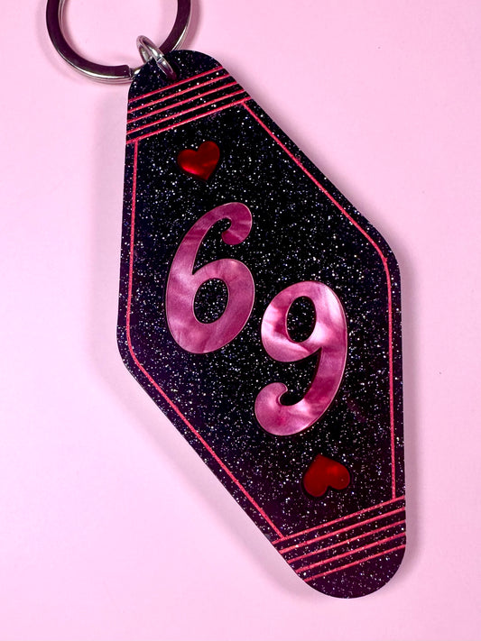 69 Love Hotel Keychain