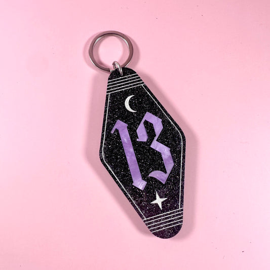 Lucky 13 Hotel Keychain