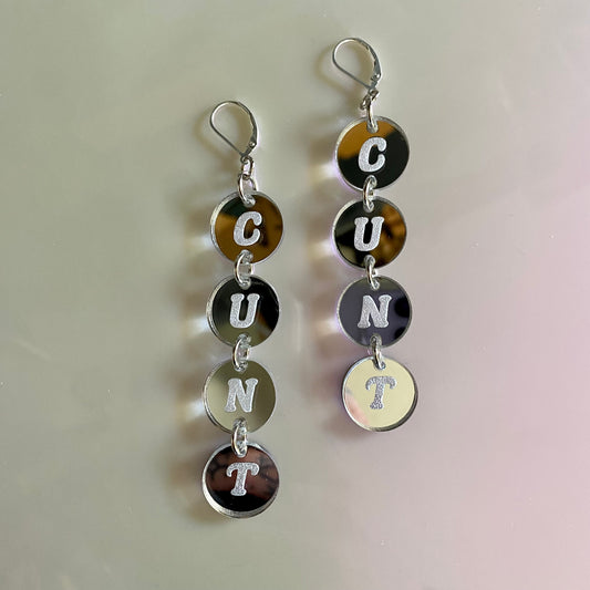 CUNT Mirror Earrings