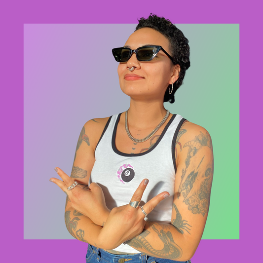 SALE : Magic 8 Ball Ribbed Tank - Last one!