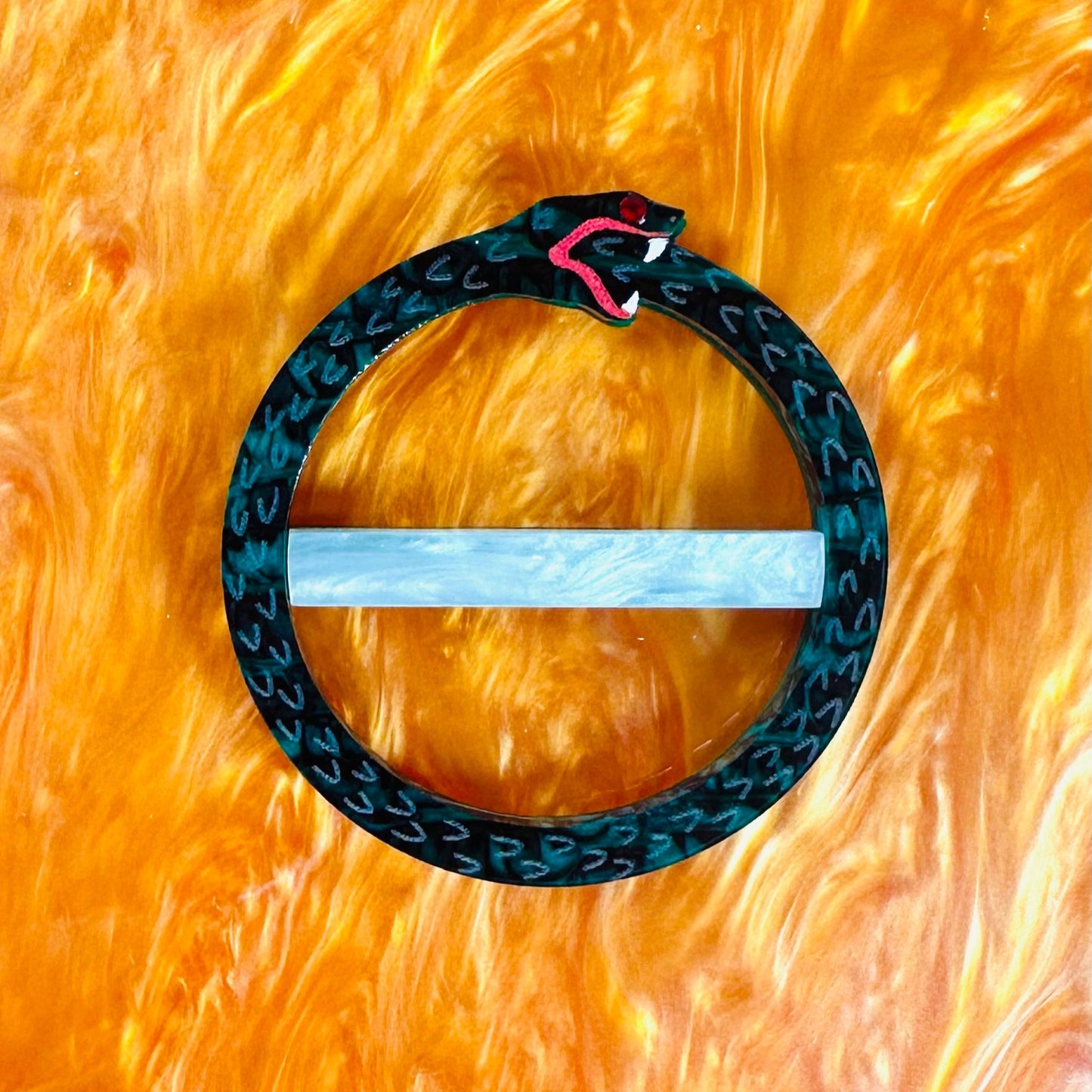 Ouroboros Snake Scarf Ring