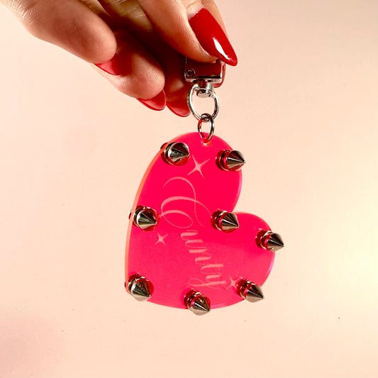 Cunty Studded Keychain/Bag Charm