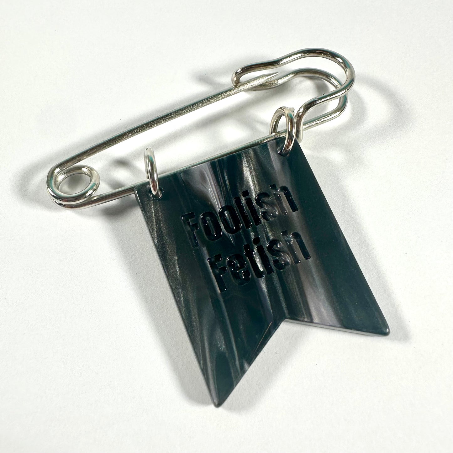 Fuck Fascism Banner Ribbon Safety Pin