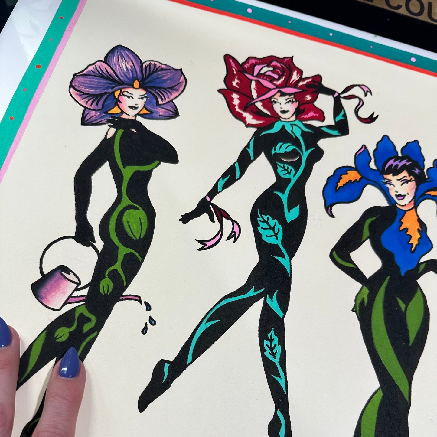 Petal Pinups Tattoo Flash Sheet XL Print