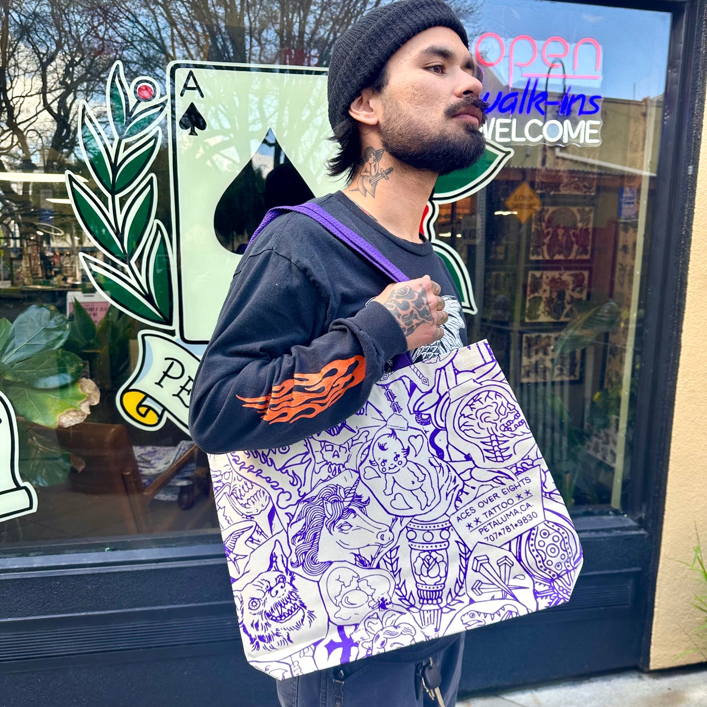 Tattoo Stencil Tote Bag