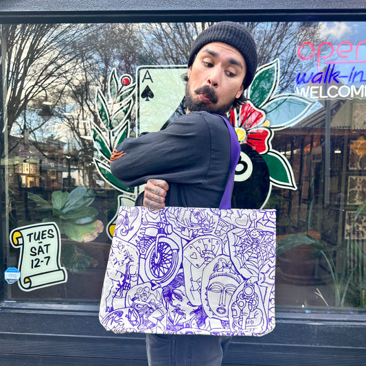 Tattoo Stencil Tote Bag