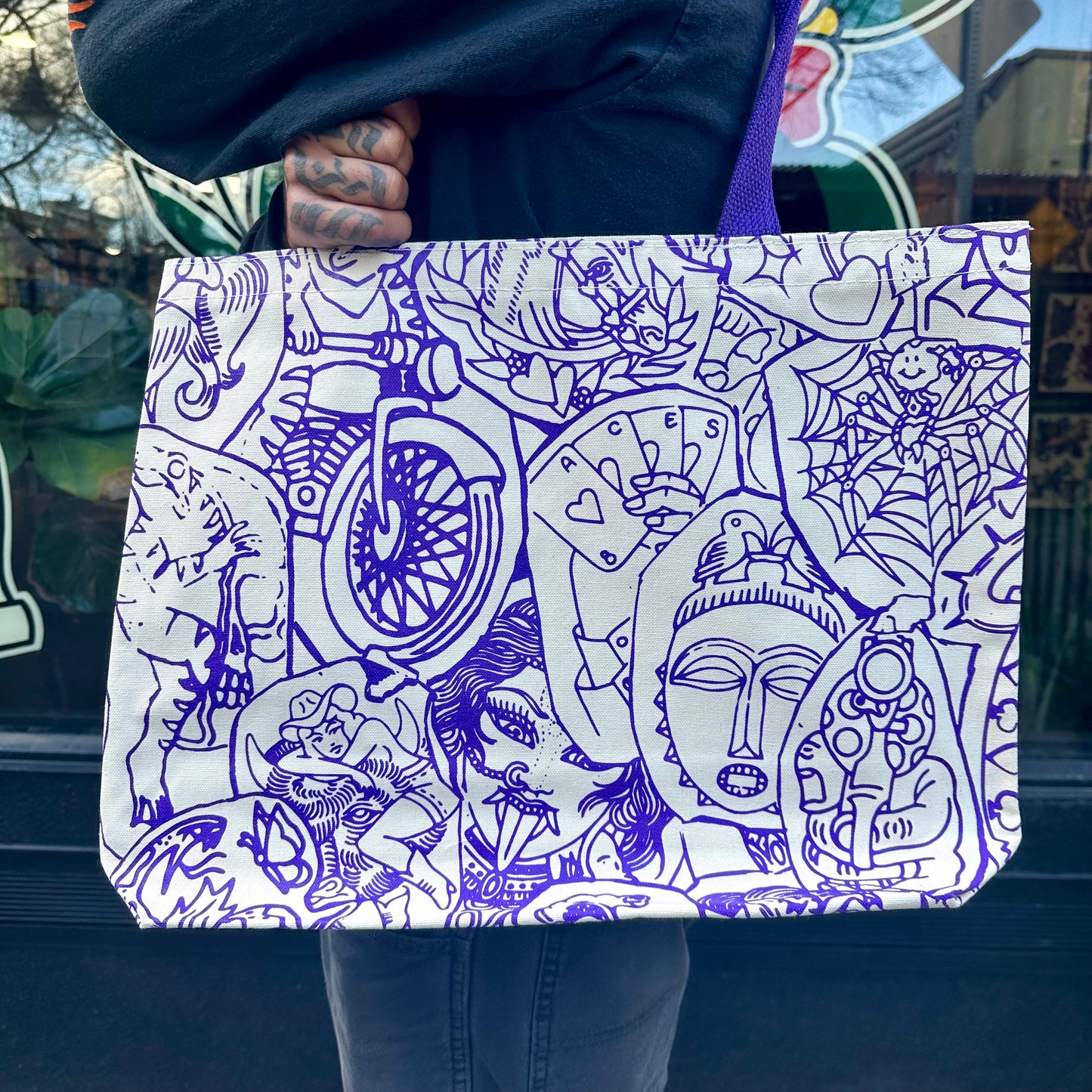 Tattoo Stencil Tote Bag