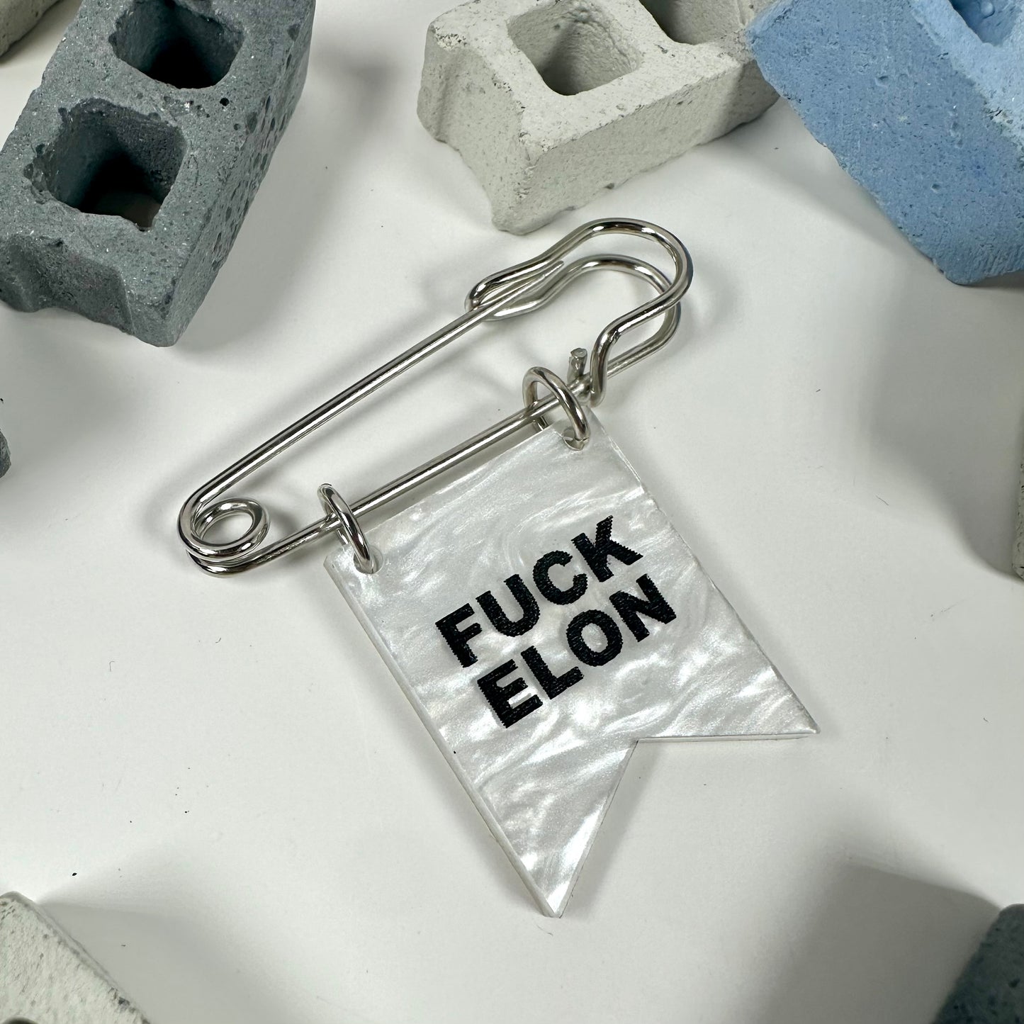 Fuck Elon Banner Pin