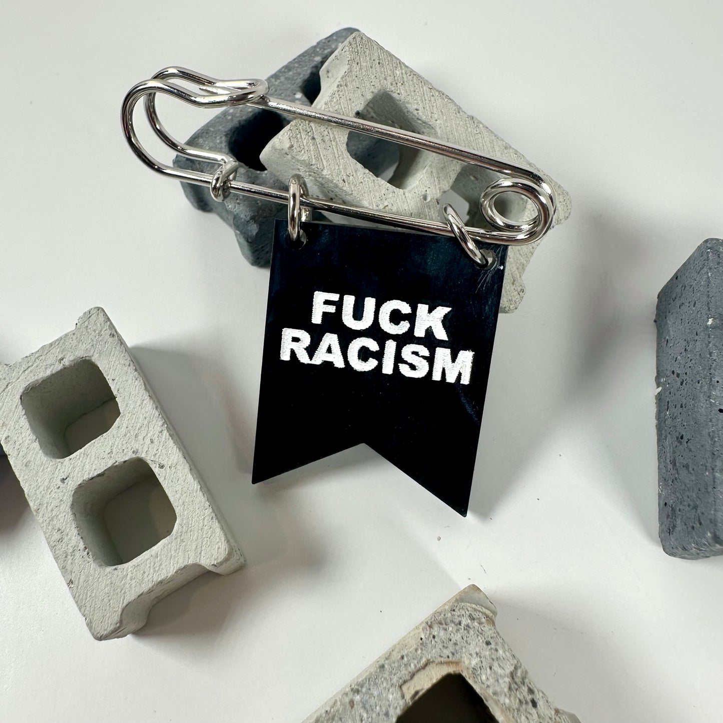 Fuck Racism Banner Pin