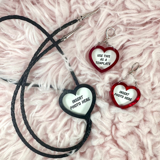 Heart Frame Bolo & Earrings Bundle