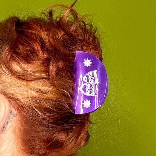 Comedy Tragedy Hair Claw Clip