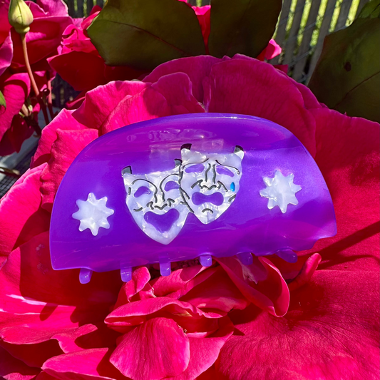 Comedy Tragedy Hair Claw Clip