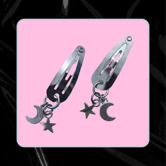 The Moon and Stars Mini Hair Clips