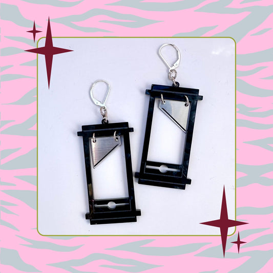 Mini Guillotine Earrings : Multiple Colors