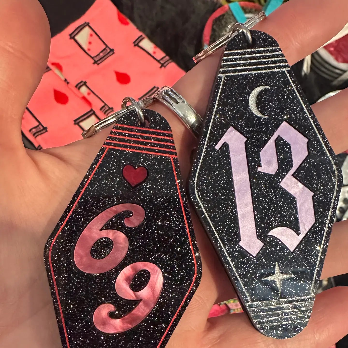 69 Love Hotel Keychain
