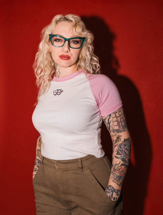Heart Dice Cropped Raglan - Last 3!