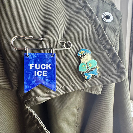 fuck ice safety pin