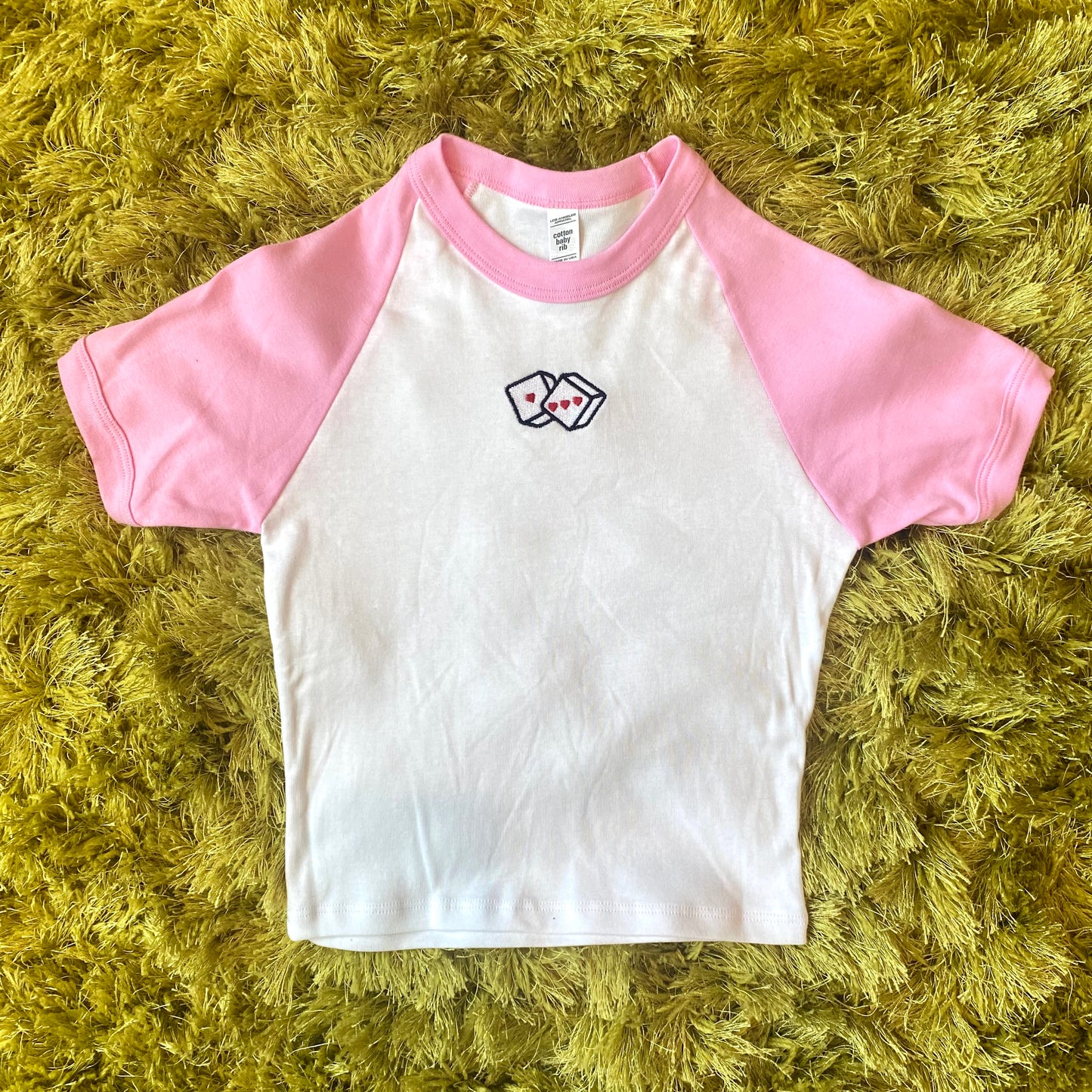 Heart Dice Cropped Raglan - Last 3!