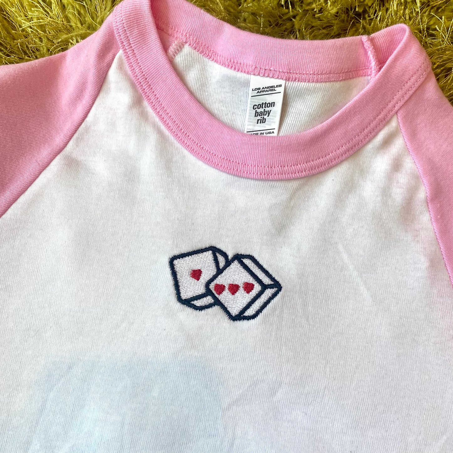 Heart Dice Cropped Raglan - Last 3!