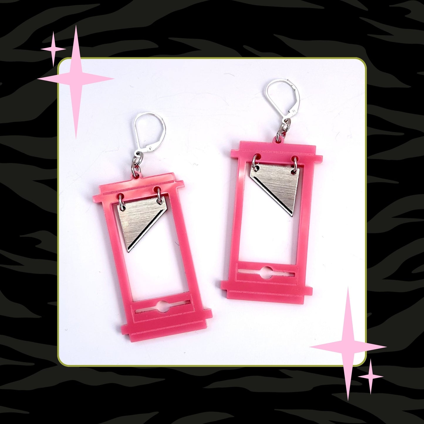 Mini Guillotine Earrings : Multiple Colors