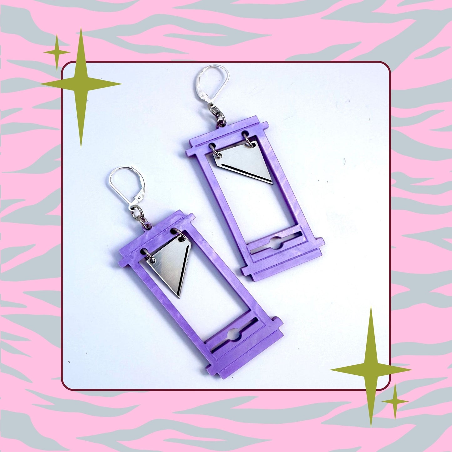 Mini Guillotine Earrings : Multiple Colors