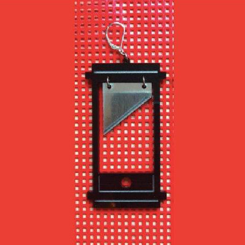 Single Black Guillotine Earring