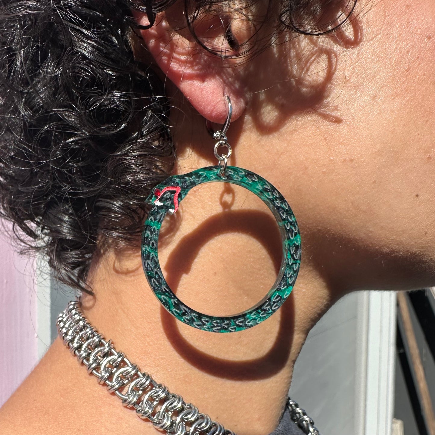 Ouroboros Snake Earrings : 2 Colors
