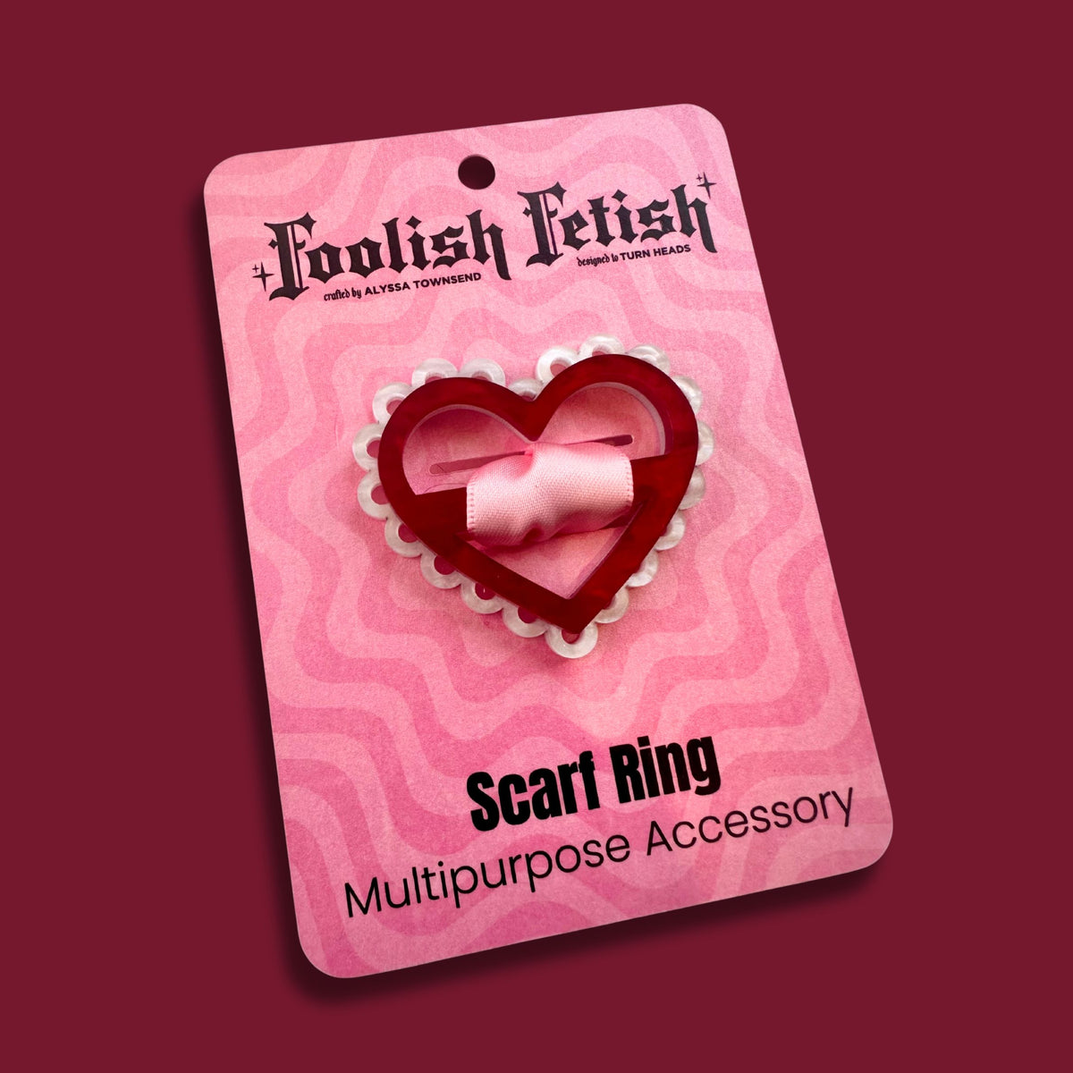 Doily Heart Scarf Ring : 3 colors