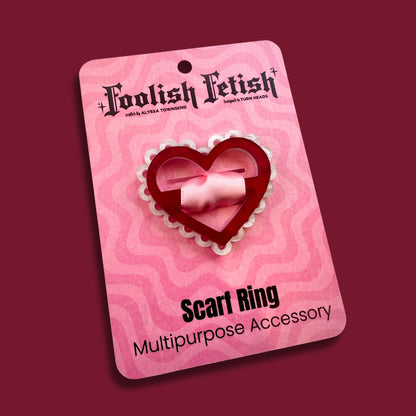 Doily Heart Scarf Ring : 3 colors