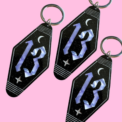 Lucky 13 Hotel Keychain