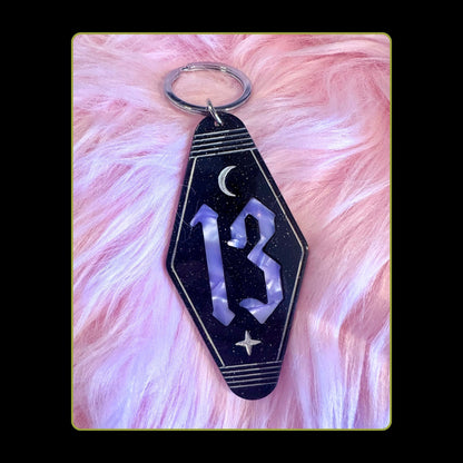 Lucky 13 Hotel Keychain
