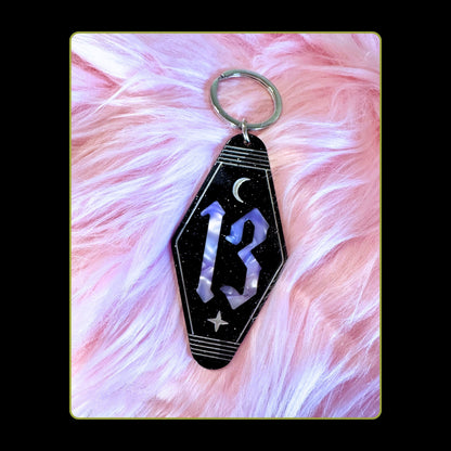 Lucky 13 Hotel Keychain